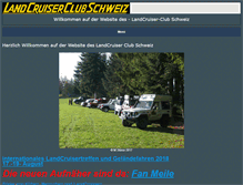 Tablet Screenshot of landcruiser-club.ch